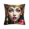Coussin décoratif portrait de femme exotique - Okomall