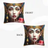 Funda de cojín con retrato femenino de estilo exótico - Okomall