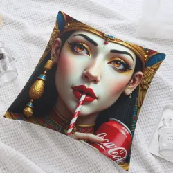 Funda de cojín con retrato femenino de estilo exótico - Okomall