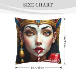 Coussin décoratif portrait de femme exotique - Okomall