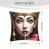 Coussin décoratif portrait de femme exotique - Okomall