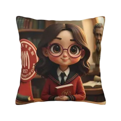 Cute Girl Plush Pillow Cover - Okomall