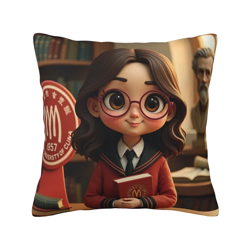 Cute Girl Plush Pillow Cover - Okomall