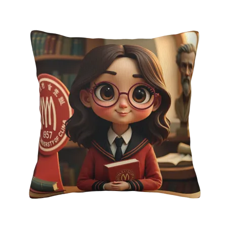 Cute Girl Plush Pillow Cover - Okomall