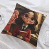 Housse de coussin en peluche pour fille mignonne - Okomall