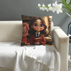 Housse de coussin en peluche pour fille mignonne - Okomall