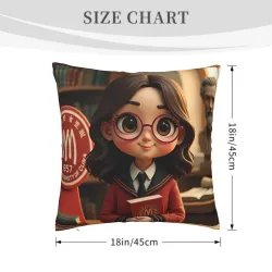 Housse de coussin en peluche pour fille mignonne - Okomall
