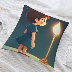 بطانة وسادة فروية لطيفة لفتاة - 18 × 18 بوصة | OKOMall