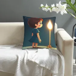 Housse de coussin en peluche pour fille adorable - 18x18 pouces | OKOMall