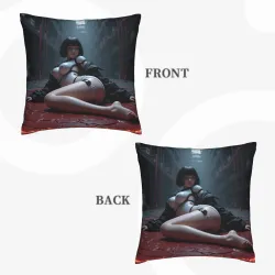 Federa cuscino in peluche stile cyberpunk per ragazza - Okomall