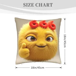 Copri cuscino in peluche cartoon carino - 18x18 pollici | OKOMALL