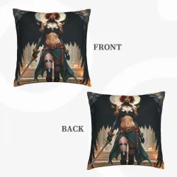 Housse de Coussin en Peluche Valkyrie de la Nuit - OkOmall