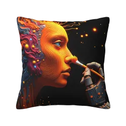 Housse de coussin robot futuriste - Okomall