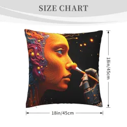 Futuristic Robot Pillow Cover - Okomall