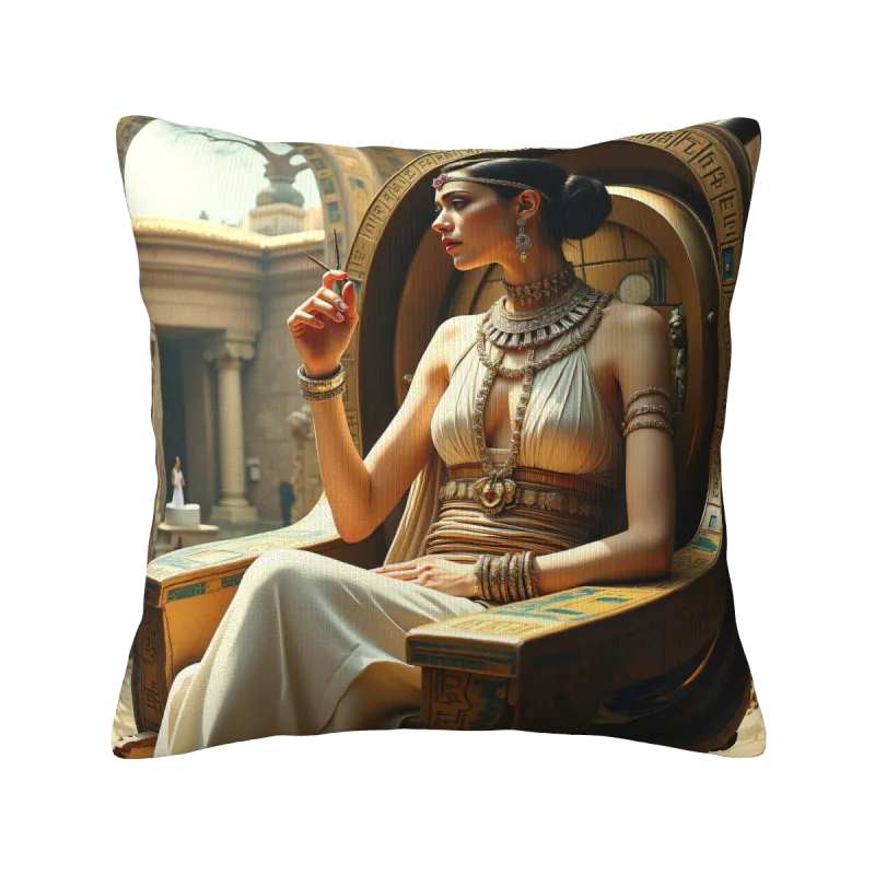 Funda de cojín de felpa Reina de Egipto - Okomall