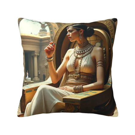 Funda de cojín de felpa Reina de Egipto - Okomall