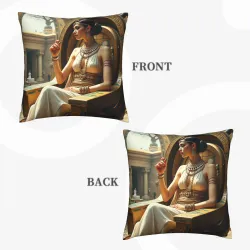 Funda de cojín de felpa Reina de Egipto - Okomall