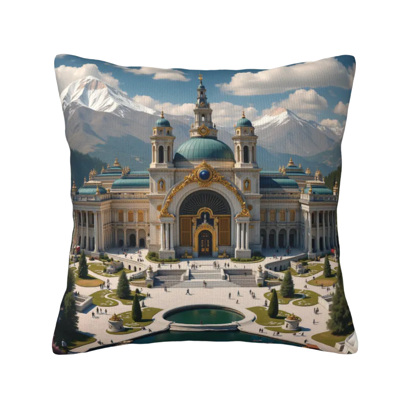 Elegante copri-cuscino in peluche Giardino del Palazzo - Okomall