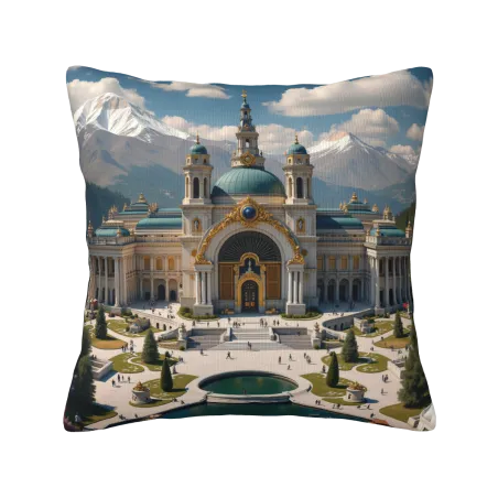 Funda de cojín de felpa para jardín palaciego elegante - Okomall