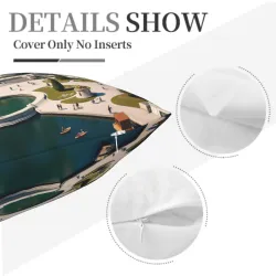 Housse de coussin en peluche Jardin du Palais Élégant - Okomall