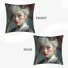 Housse de coussin en peluche avec motif de jeune fille esthétique - Okomall