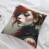 Funda de cojín de felpa con diseño de belleza de doble cara - Okomall