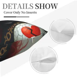 Housse de coussin en peluche à motif de beauté recto verso - Okomall