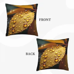 Housse de coussin en peluche à texture goutte d'eau - Okomall
