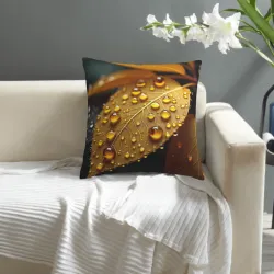 Housse de coussin en peluche à texture goutte d'eau - Okomall