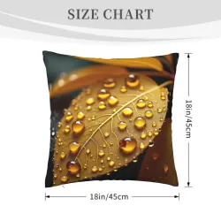 Funda de cojín con textura de gotas de agua - Okomall