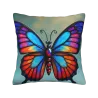 Housse de coussin en peluche dégradé arc-en-ciel - Okomall