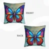 Housse de coussin en peluche dégradé arc-en-ciel - Okomall