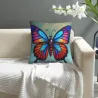 Housse de coussin en peluche dégradé arc-en-ciel - Okomall