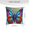 Housse de coussin en peluche dégradé arc-en-ciel - Okomall