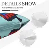 Funda de cojín de peluche degradado de arcoíris - Okomall