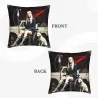 Funda de Almohada de Peluche con Estampado de Chica Fashion - Okomall