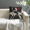 Funda de Almohada de Peluche con Estampado de Chica Fashion - Okomall