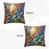 غطاء وسادة فروي هندسي مجرد - 45 × 45 سم | OKOMALL