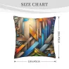 غطاء وسادة فروي هندسي مجرد - 45 × 45 سم | OKOMALL