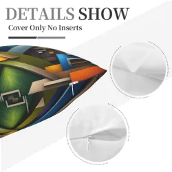 غطاء وسادة فروي هندسي مجرد - 45 × 45 سم | OKOMALL