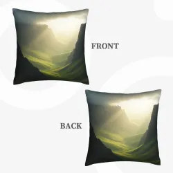 Funda de cojín de peluche abstracta 'Flow of Light' - Okomall