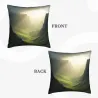 Housse de coussin en peluche abstraite 'Flux de lumière' - Okomall