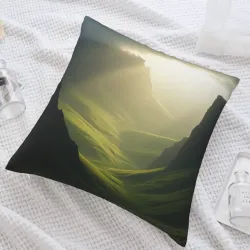 Funda de cojín de peluche abstracta 'Flow of Light' - Okomall