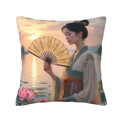 Housse de coussin Jinxiu Meiren - 18x18 pouces | Okomall