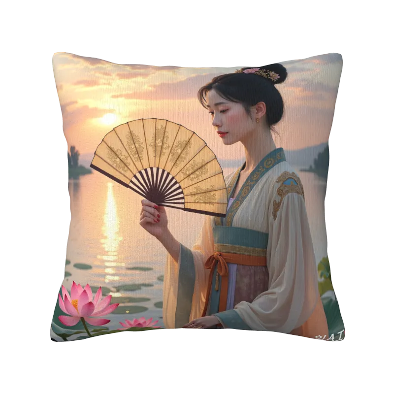 Funda de cojín Jinxiu Meiren - 18x18 pulgadas | Okomall