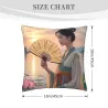 Funda de cojín Jinxiu Meiren - 18x18 pulgadas | Okomall