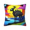 Copri-cuscino in peluche con motivo di animali astratti - Okomall