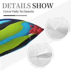 Funda de cojín de peluche con diseño abstracto de animales - Okomall