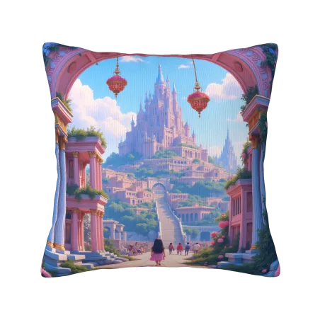 梦幻花园毛绒抱枕套 - Okomall