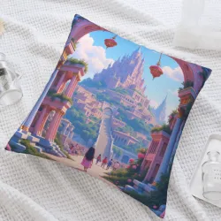 Funda de cojín de felpa de jardín de ensueño - Okomall